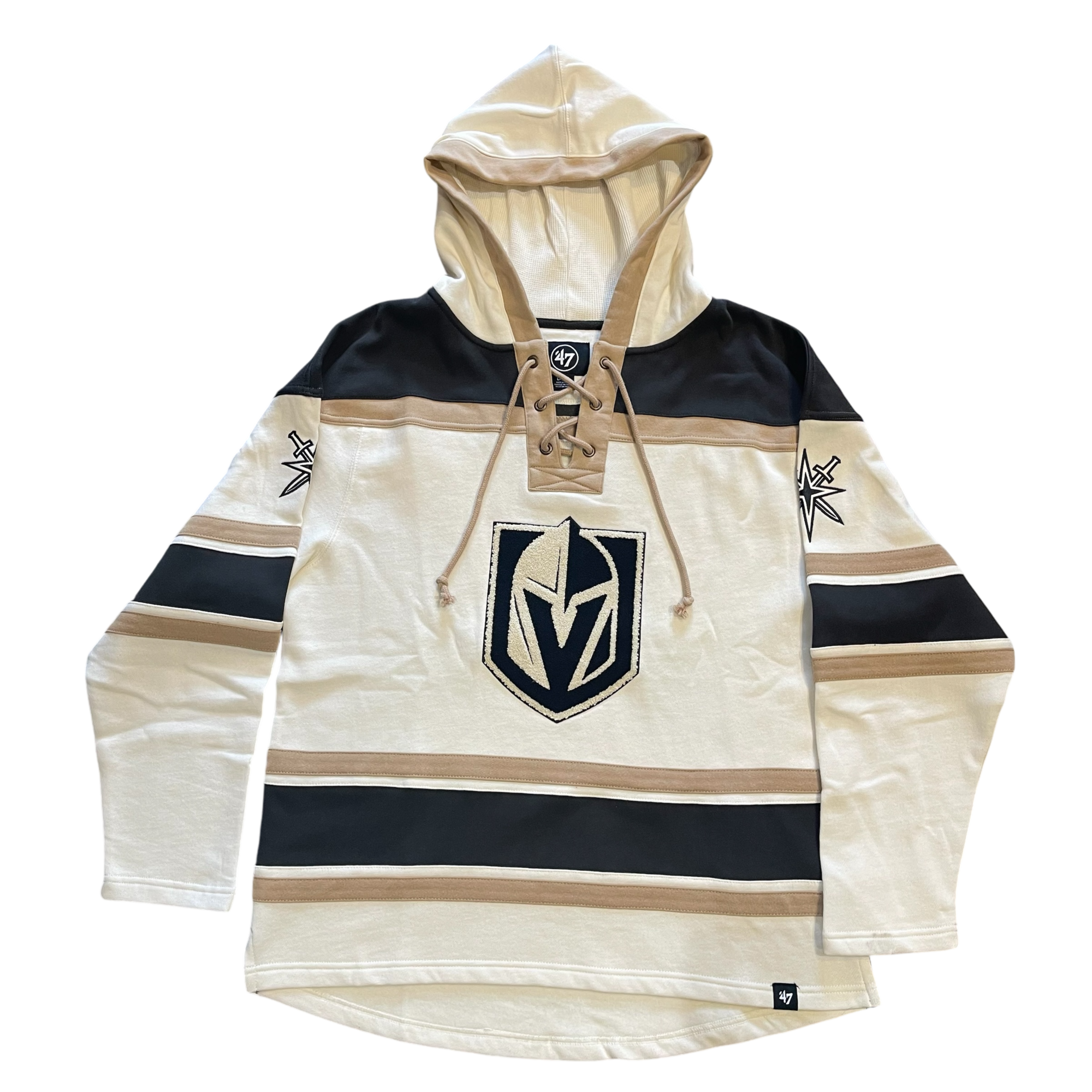 Vegas Golden Knights Men's '47 Brand Tri Color Superior Lacer Hood