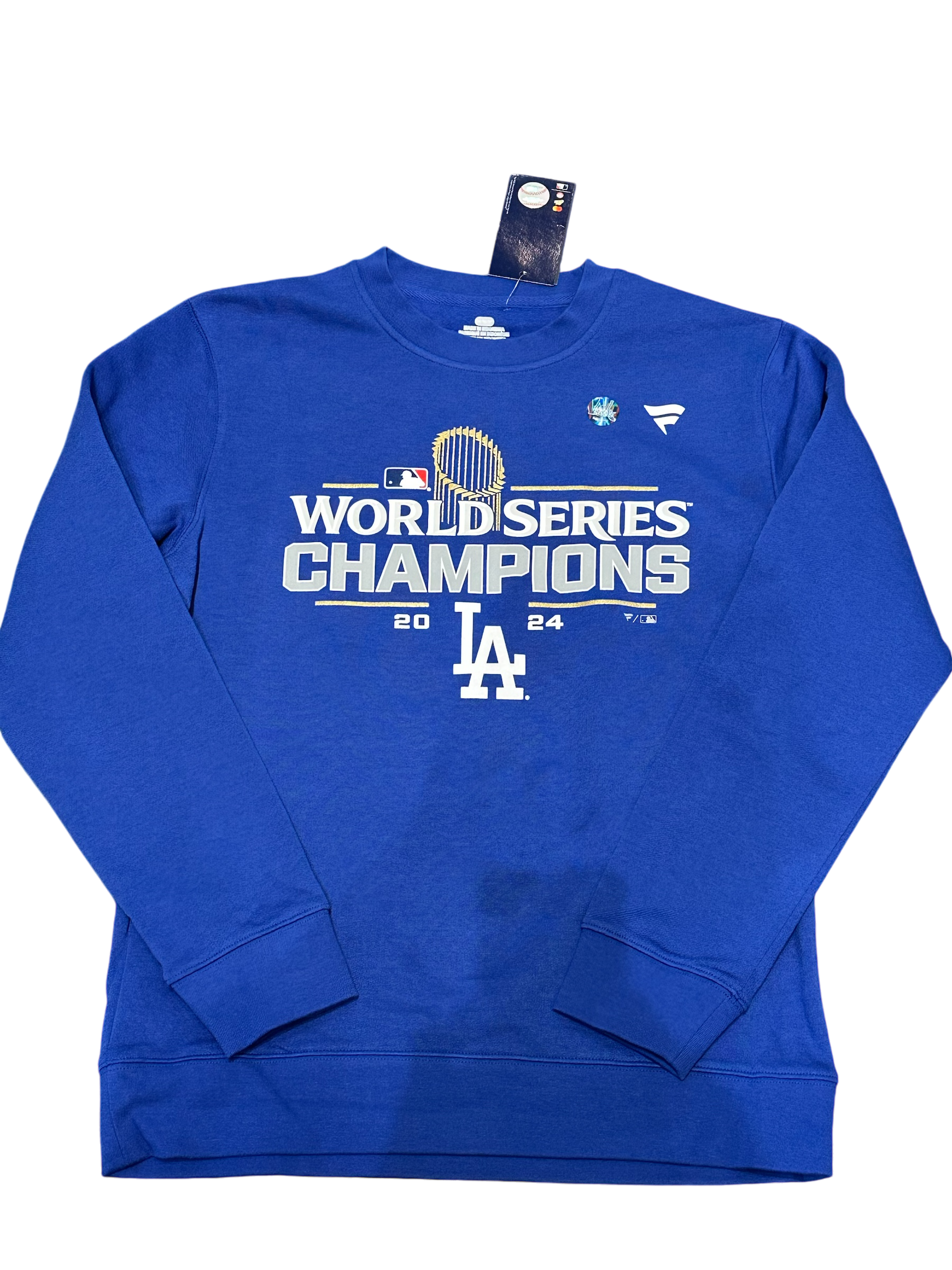 Los Angeles Dodgers '47 Royal 2024 World Series Champions Crew Neck Sweatshirt - Small