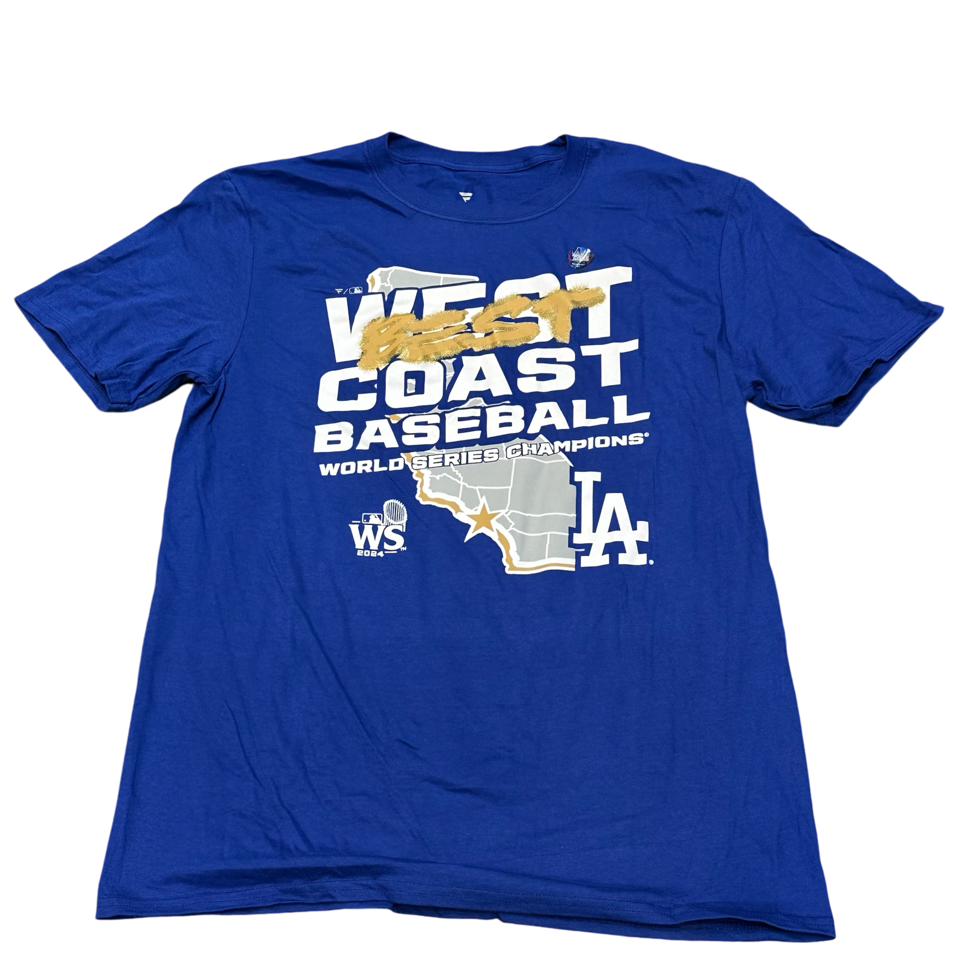 Los Angeles Dodgers Fanatics Royal 2024 World Series Champions West Coast Best Coast Shirt