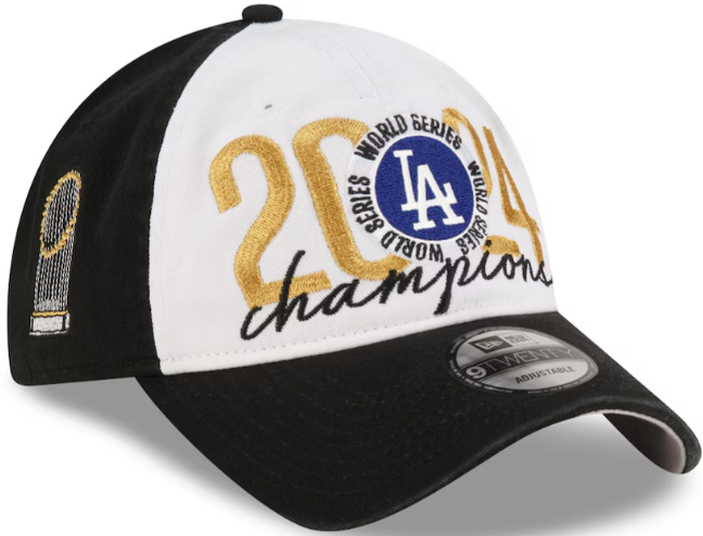 Los Angeles Dodgers New Era Black 2024 World Series Champions 9TWENTY Adjustable Hat