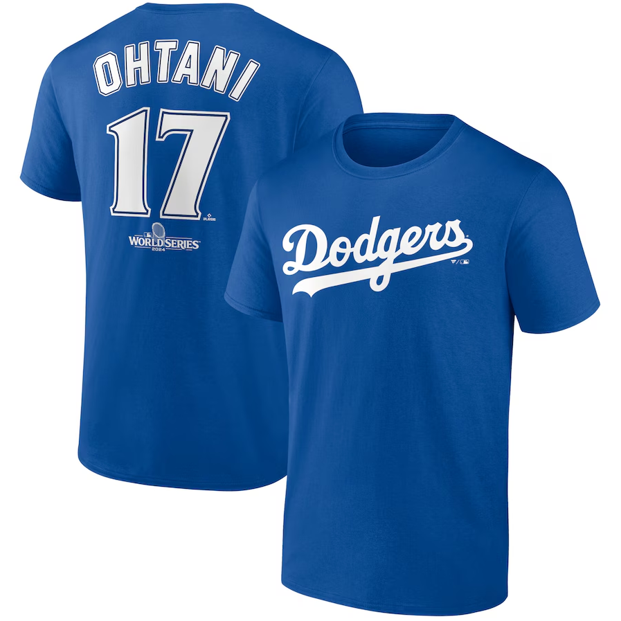 Shohei Ohtani Los Angeles Dodgers 2024 World Series Push Limits Name & Number T-Shirt - Royal