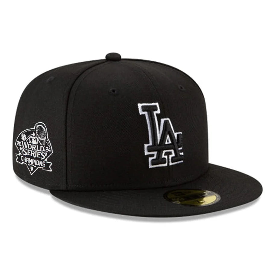 Los Angeles Dodgers 2024 World Series Champions Black Outline 59FIFTY Fitted Hat - 7