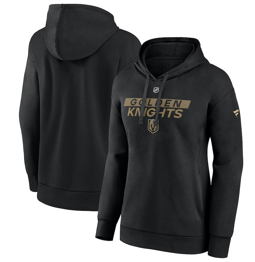 Vegas Golden Knights Women's Authentic Pro Rink Fleece Pullover Hoodie - BLACK - Small