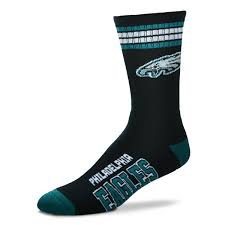 Philadelphia Eagles 4 Stripe Deuce Socks