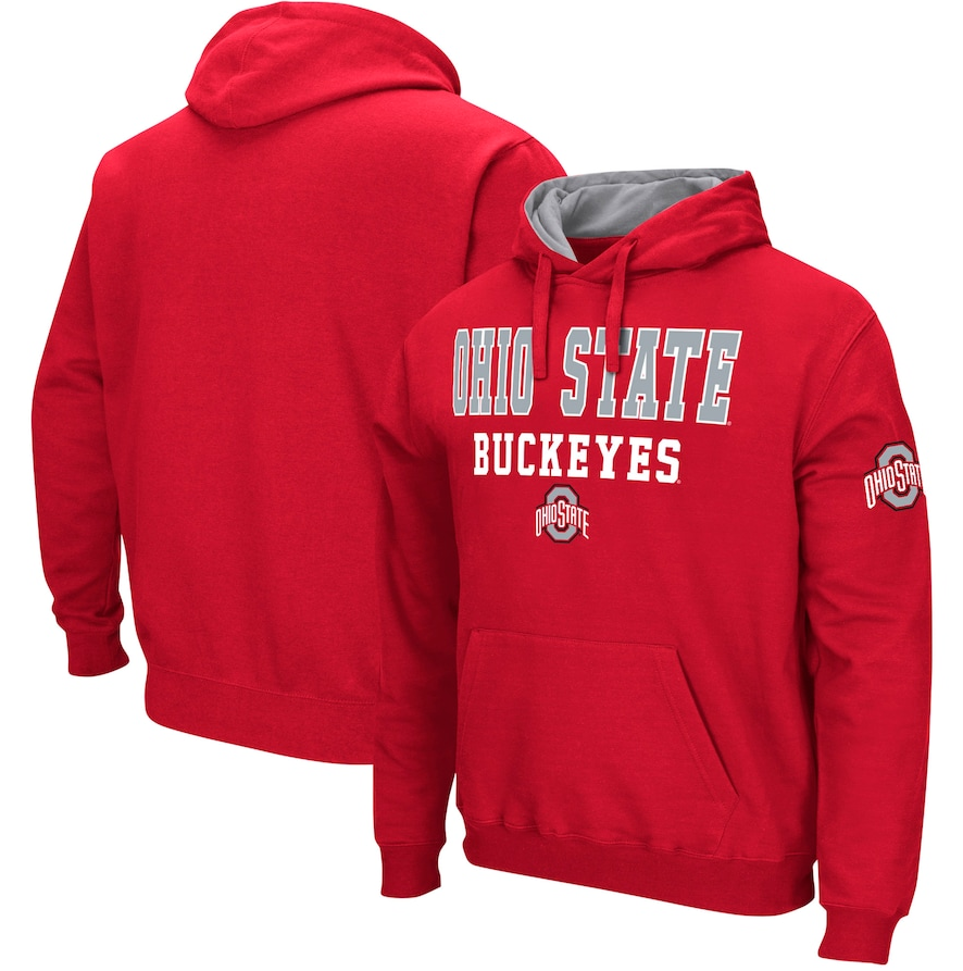 Ohio State Buckeyes Colosseum Sunrise Pullover Hoodie - Scarlet