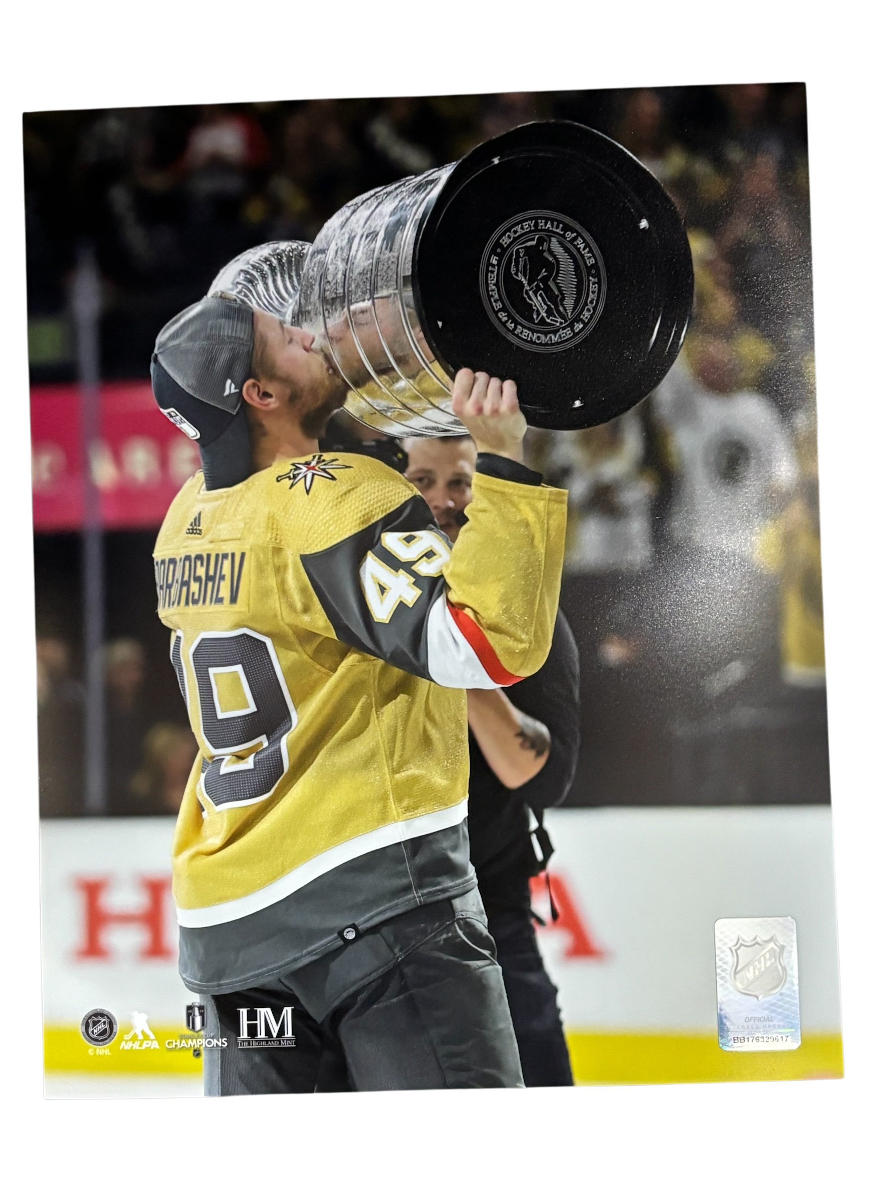 Ivan Barbashev Kissing the Cup Profile 8x10 Printed Photo