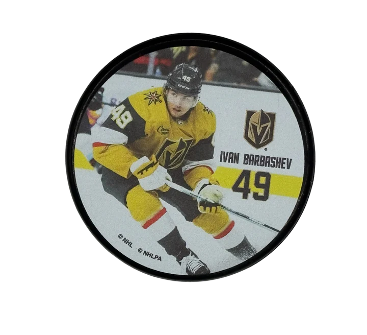 Vegas Golden Knights Ivan Barbashev Hockey Puck Autograph Edition