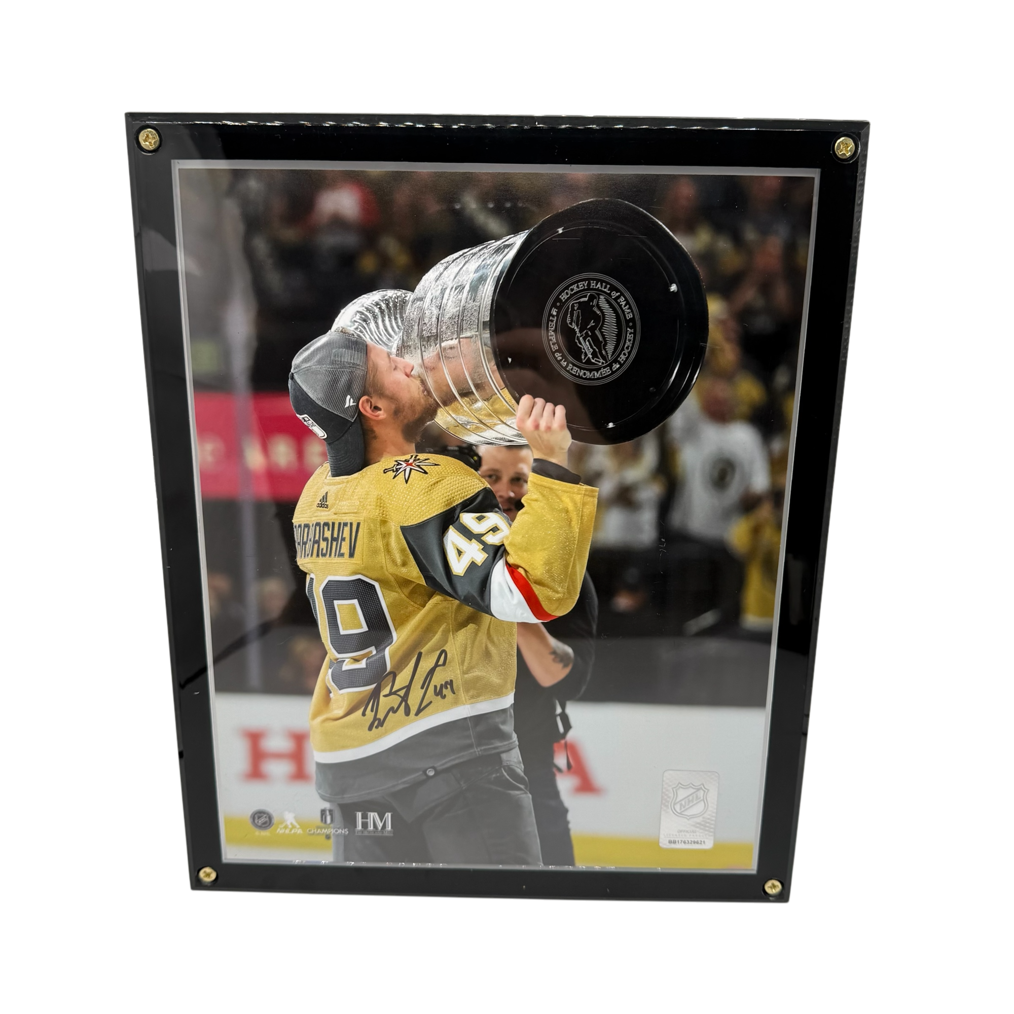 Ivan Barbashev Kissing the Cup Profile 8x10 Printed Photo- Autographed