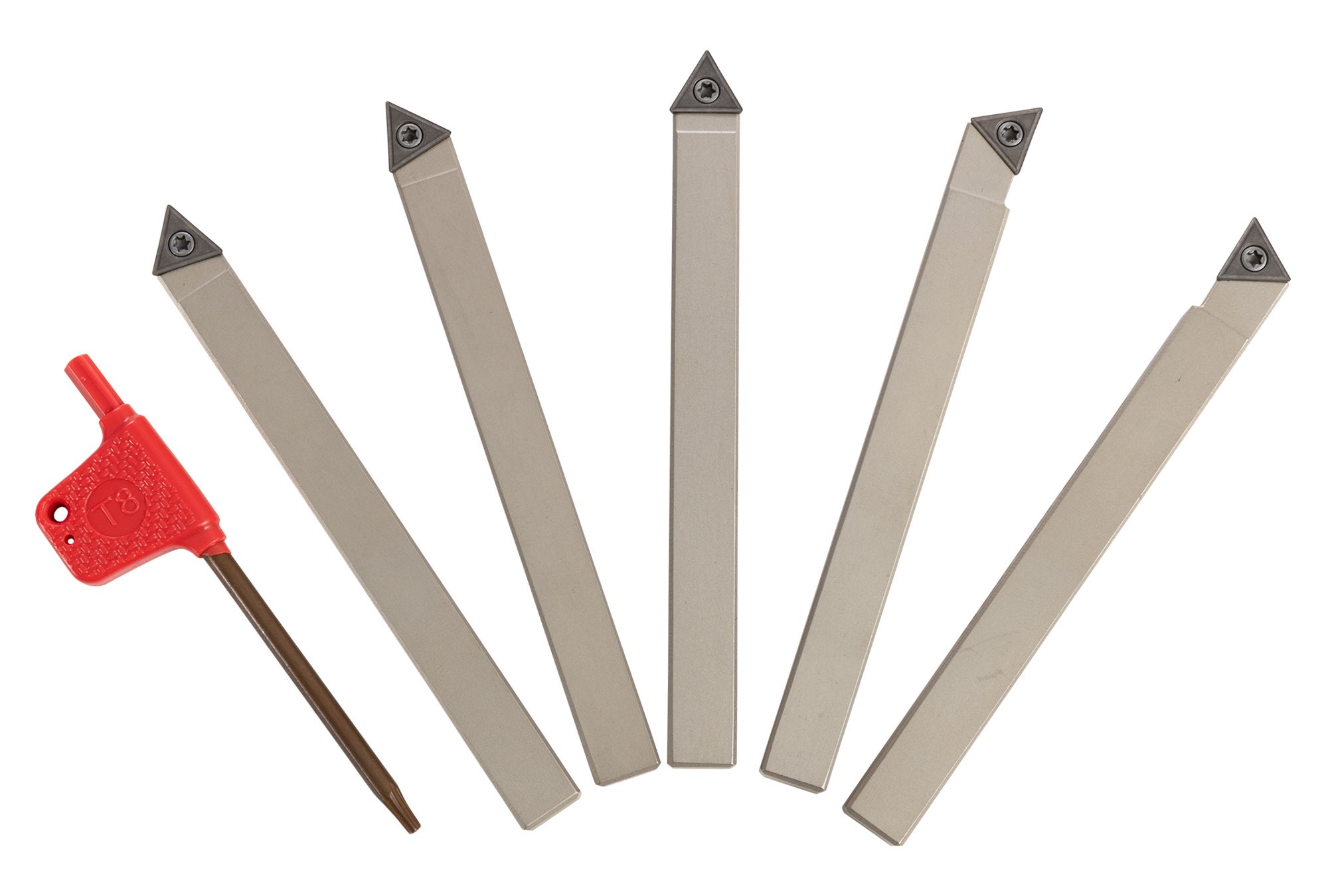 Turning Tools, 3/8" Indexable, 5 Piece Set, Glanze